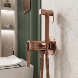 Baterie incastrata pentru bideu Rea Grace Brush Copper - Img 4