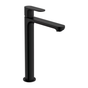 Baterie lavoar inalta Hansgrohe Rebris S 240 negru mat cu ventil Pop-Up