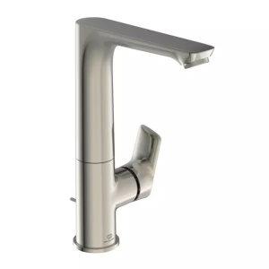 Baterie lavoar inalta Ideal Standard Connect Air argintiu Silver Storm cu ventil si pipa rotativa - Img 1
