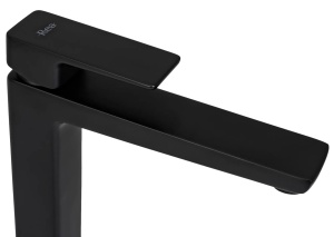 Baterie Lavoar REA ORIX BLACK LOW, Montaj Lavoar, Capat Fix, Monocomanda, Inaltime 15 Cm, Finisaj Negru Mat - Img 3