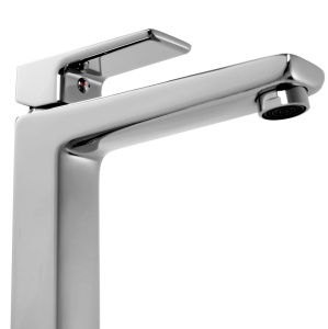 Baterie Lavoar REA ORIX CHROME LOW, Montaj Pe Lavoar, Capat Fix, Monocomanda, Inaltime 15 Cm, Finisaj Crom - Img 2