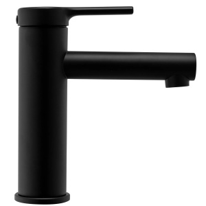 Baterie Lavoar REA PIXEL BLACK LOW, Montaj Pe Blat, Capat Fix, Monocomanda, Inaltime 16.5 Cm, Negru - Img 5