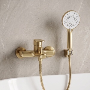 Baterie pentru cadă REA Logan Brush Gold - Img 6