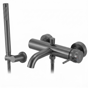 Baterie pentru cada Rea Lungo Grip titan cu set de dus