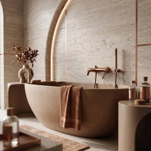 Baterie pentru cadă REA Venti Brush Copper - Img 2