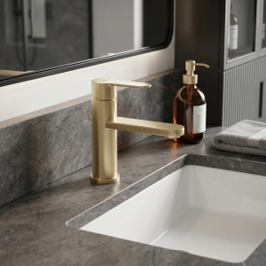 Baterie pentru lavoar Rea Arcos Brush Gold - Img 2