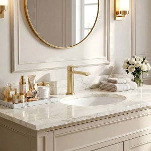 Baterie pentru lavoar Rea Hunter Brush Gold Low - Img 4