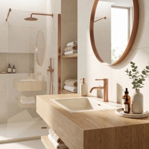 Baterie pentru lavoar Rea Venti Brush Copper Low - Img 4