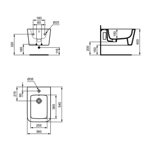 Bideu suspendat Ideal Standard Atelier Blend Cube alb mat - Img 10