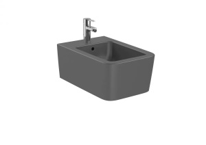 Bideu suspendat Roca Inspira Square antracit mat 56 x 37 cm