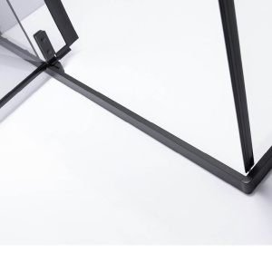 Cabina de dus BS11B Patrata 90x90cm, Design Modern +Cada de dus Riko, Culoare Negru - Img 8