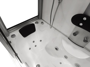 Cabina de dus cu cada Spa cu hidromasaj 165X85X220 cm alb - Img 7