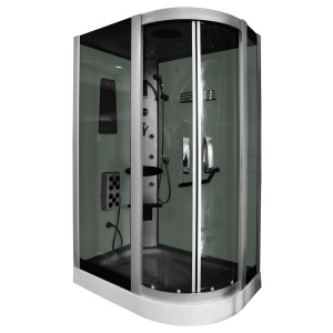 Cabina de dus cu hidromasaj alba MO-18220, montaj dreapta, 120 x 85 x 215 cm - Img 2