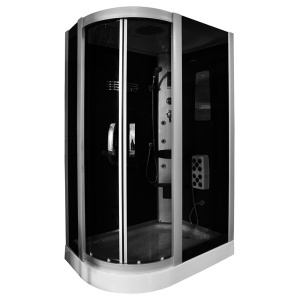 Cabina de dus cu hidromasaj neagra MO-18218, montaj stanga, 120 x 85 x 215 cm - Img 2