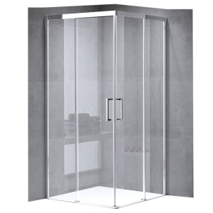 Cabina de dus cu rame cromate si sticla securizata KZ90A 80 x 80 cm - Img 3