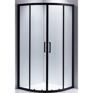 Cabina de dus cu rame negre sticla securizata si cadita inclusa BS01A/SXL01A 80 x 80 cm - Img 2