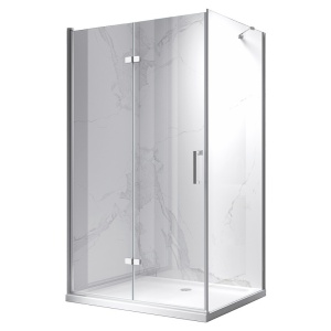 Cabina de dus din sticla securizata 6 mm cu rame cromate KZ20F 120 x 90 cm