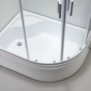 Cabina de dus din sticla securizata cu cadita de dus inalta montaj dreapta Maja 115 x 85 cm - Img 6