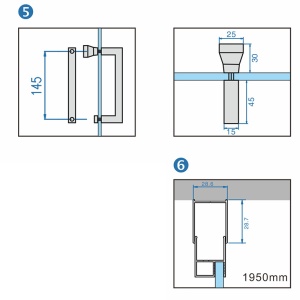 Cabina de dus dreptunghiulara crom, din sticla securizata cu cadita de dus alba slim KZ06D-ST03C 120 x 80 cm - Img 12