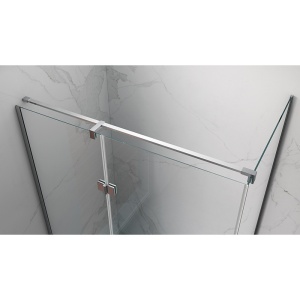 Cabina de dus dreptunghiulara cu cadita de dus, Culoare Negru, Dimensiune 120X100 cm, Finisaj Crom - Img 17