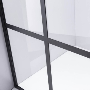 Cabina de dus dreptunghiulara cu rame negre si cadita neagra antialunecare BS10A-SXL02A 80 x 80 cm - Img 6