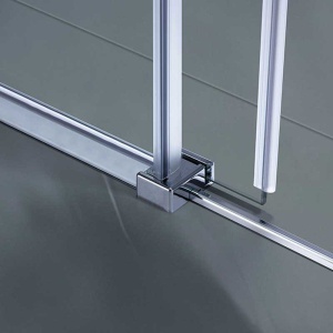Cabina de dus dreptunghiulara din sticla securizata cu rame cromate si cadita alba inclusa KZ203C-SXL03E 120 x 80 cm - Img 9