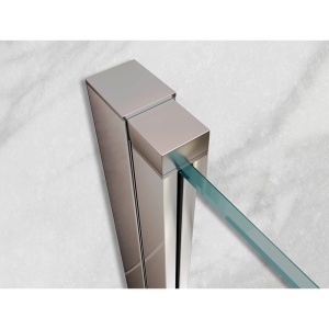 Cabina de dus dreptunghiulara din sticla securizata cu rame cromate si cadita neagra antialunecare KZ12B-SXL03C 100 x 80 cm - Img 10
