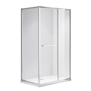 Cabina de dus dreptunghiulara din sticla securizata cu rame cromate Kira 100 x 80 cm