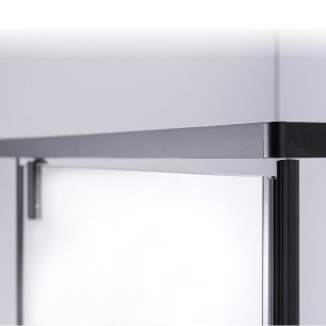 Cabina de dus dreptunghiulara din sticla securizata rame negre BS12D 90x80 cm - Img 15
