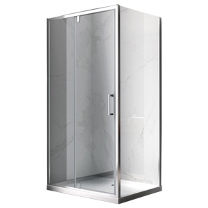 Cabina de dus dreptunghiulara din sticla securizata si rama cromata ZES-KZ07C 120x90 cm