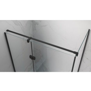 Cabina de dus dreptunghiulara KZ03D cu cadita ST06C negru 120 x 100 cm sticla 6 mm - Img 10