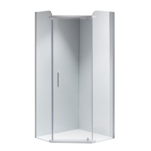 Cabina de dus KZ91B Pentagonala 90x90cm, Design Modern , Culoare Alb - Img 2