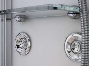 Cabina de dus MUE-AR1280-2L neagra cu hidromasaj si sauna cu aburi 120 x 80 x 217 cm - Img 5