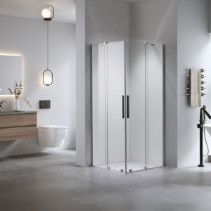 Cabina de dus patrata ASTRA-CH-A-80x2+D crom 80x80 cm 8 mm - Img 6