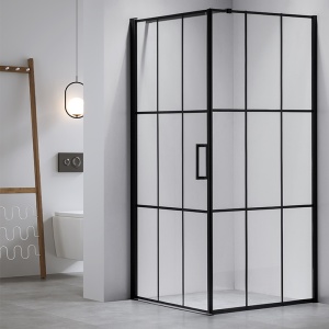 Cabina de dus patrata cu cadita de dus inclusa BS13A/SXL02A 80 x 80 cm negre - Img 6