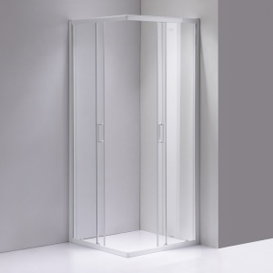 Cabina de dus patrata cu rame albe si cadita alba antialunecare KZ93B-SXL02B 90 x 90 cm - Img 4