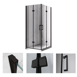 Cabina de dus patrata cu rame negre KZ208A 70 x 70 cm - Img 3