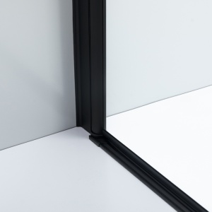 Cabina de dus patrata de colt KZ29 negru mat 80 x 80 cm sticla 6 mm - Img 19