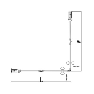 Cabina de dus patrata din sticla securizata 6 mm si rame cromate KZ1290B 90 x 90 cm - Img 14