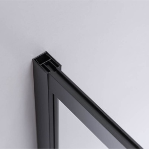 Cabina de dus patrata din sticla securizata cu rame negre si cadita alba antialunecare BS10A/SXL02A 80 x 80 cm - Img 18