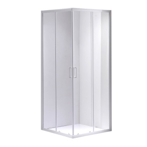Cabina de dus patrata din sticla securizata si rame cromate KZ93A 80 x 80 cm