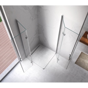 Cabina de dus patrata din sticla securizata si rame cu finisaj cromat KZ08D 100 x 100 cm - Img 18