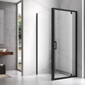 Cabina de dus patrata din sticla securizata si rame negre KZ04A 70 x 70 cm - Img 3