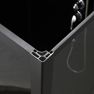 Cabina de dus patrata WSH306 , cu cadita de dus 90x90, Culoare Negru - Img 6