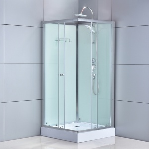 Cabina de dus patrata WSH308 ,cu cadita de dus 90x90 cm , Culoare Crom - Img 2