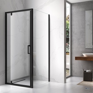 Cabina de dus patrata ZES-KZ04B-BL-80, 80 x 80cm, cu rame negru mat, sticla 6 mm - Img 7