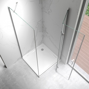 Cabina de dus patrata ZES-KZ20C-90 cu rame cromate 90 x 90 cm - Img 4