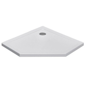 Cabina de dus pentagonala din sticla securizata 6mm si cadita de dus alba slim KZ91A-ST07A 80 x 80 cm - Img 13