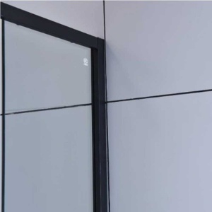 Cabina de dus Pentagonala KZ4026B, Dimensiune 90x90cm, Culoare Negru+Cada de dus alba - Img 6