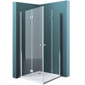 Cabina de dus pliabila Veldman 70 x 70 x 195 cm, sticla 6 mm, profil crom - Img 2